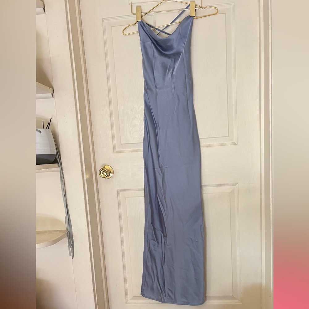 Elegant Gray Maxi Dress